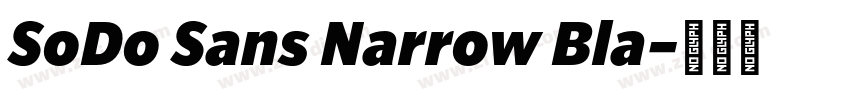 SoDo Sans Narrow Bla字体转换